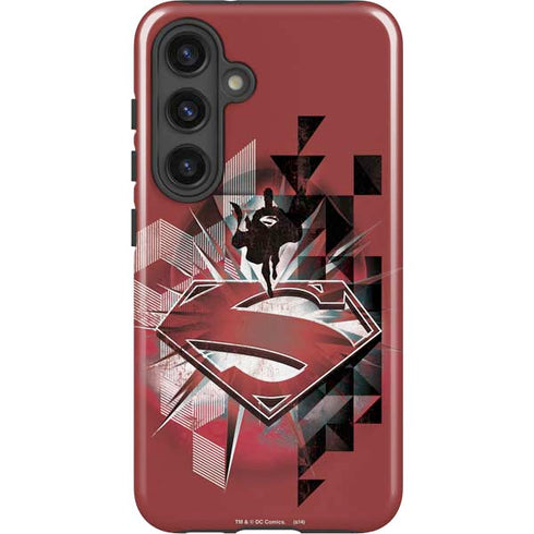DC Comics Superman Red Pattern Galaxy S25 Impact Case