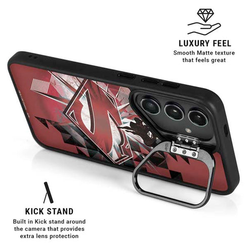 DC Comics Superman Red Pattern Galaxy S25 Kickstand Case