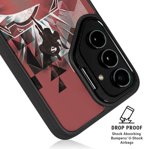 DC Comics Superman Red Pattern Galaxy S24 Kickstand Case