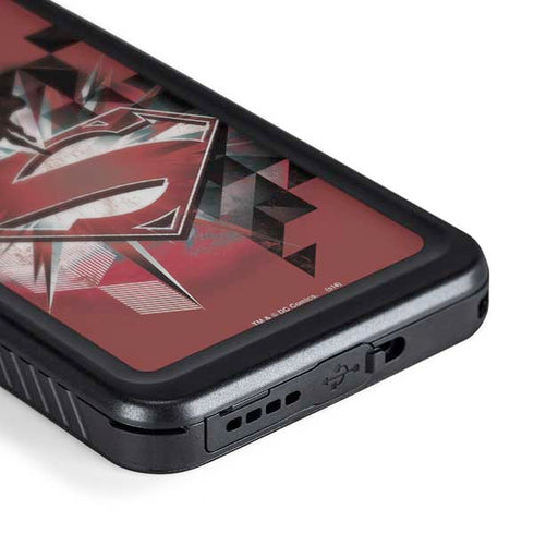 DC Comics Superman Red Pattern Galaxy S24 Plus Waterproof Case