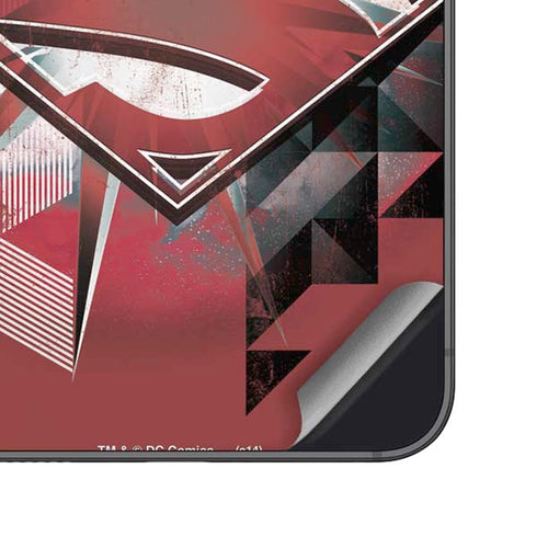 DC Comics Superman Red Pattern Galaxy S25 Skin