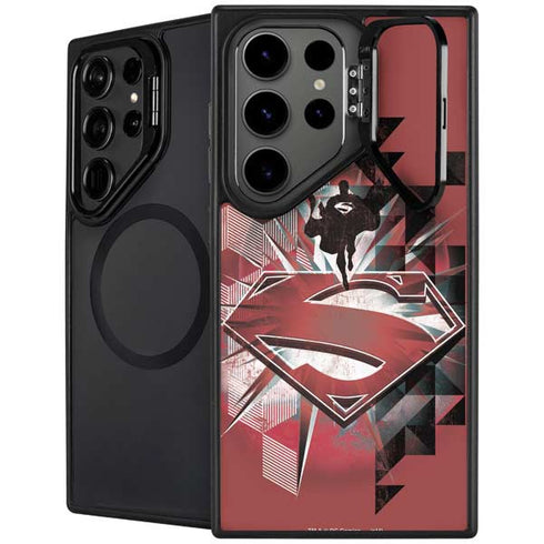DC Comics Superman Red Pattern Galaxy S24 Ultra Kickstand Case