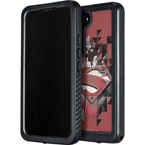 DC Comics Superman Red Pattern Galaxy S24 Waterproof Case