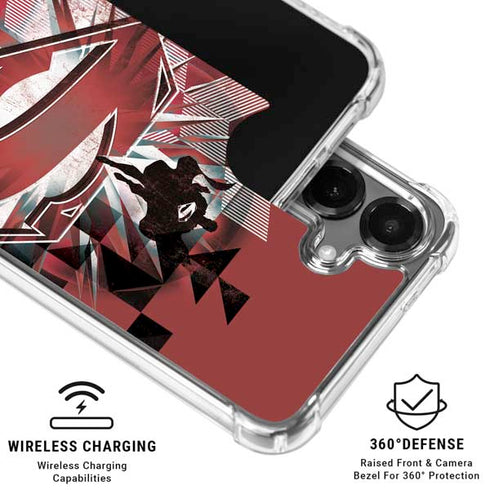 DC Comics Superman Red Pattern Galaxy S26 Plus Clear Case