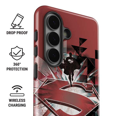 DC Comics Superman Red Pattern Galaxy S26 Plus Impact Case