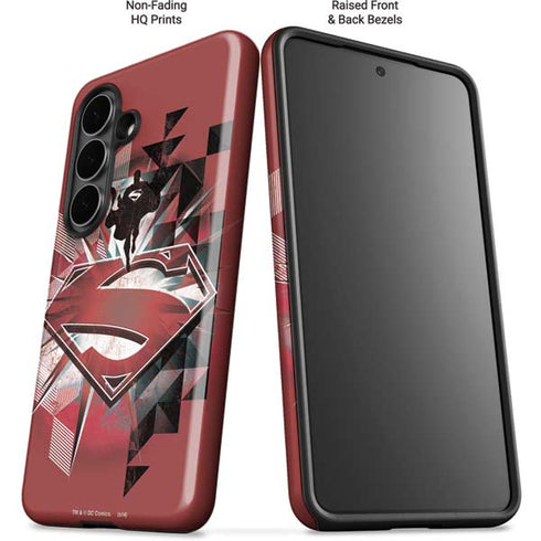 DC Comics Superman Red Pattern Galaxy S26 Plus Impact Case