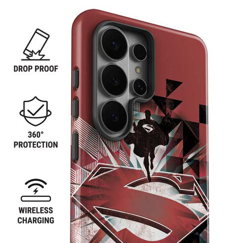 DC Comics Superman Red Pattern Galaxy S26 Ultra Impact Case