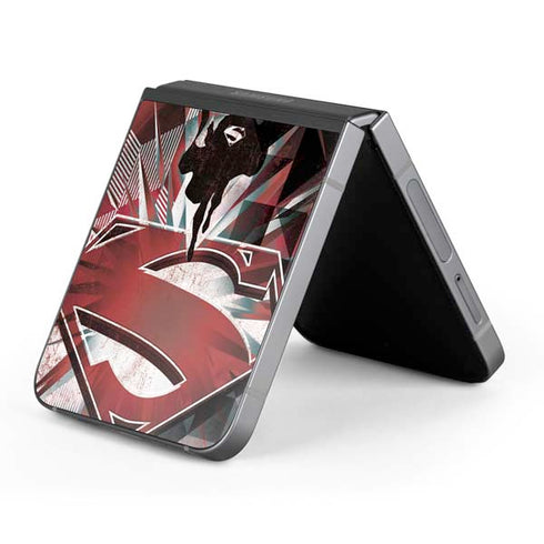 DC Comics Superman Red Pattern Galaxy Z Flip6 Skin