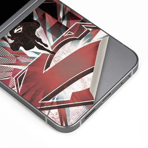 DC Comics Superman Red Pattern Galaxy Z Flip6 Skin