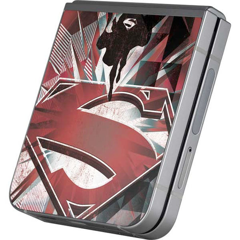 DC Comics Superman Red Pattern Galaxy Z Flip6 Skin