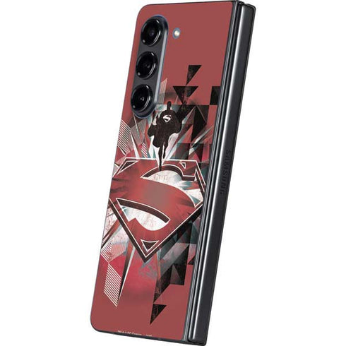 DC Comics Superman Red Pattern Galaxy Z Fold5 5G Skin