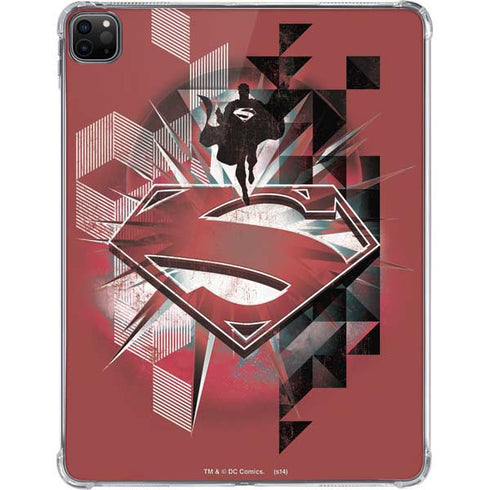 DC Comics Superman Red Pattern iPad Pro 11in (2024) Clear Case