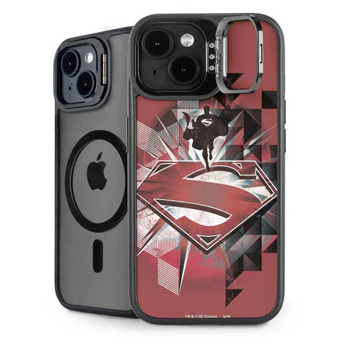 DC Comics Superman Red Pattern iPhone 14 Plus Kickstand Case