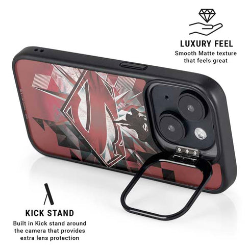 DC Comics Superman Red Pattern iPhone 14 Plus Kickstand Case