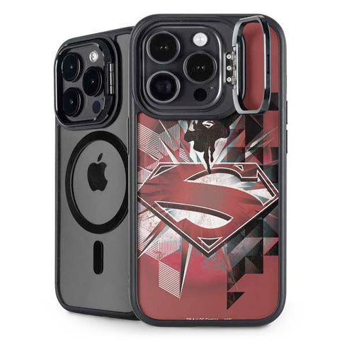 DC Comics Superman Red Pattern iPhone 14 Pro Max Kickstand Case