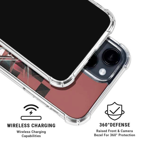 DC Comics Superman Red Pattern iPhone 15 Clear Case