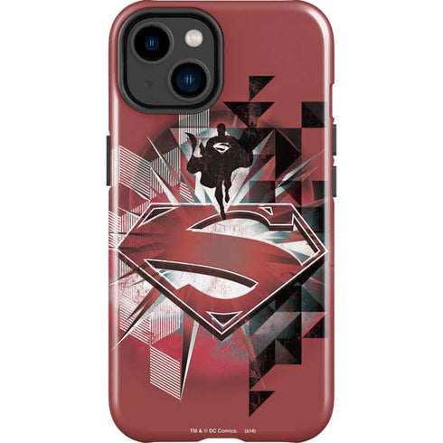 DC Comics Superman Red Pattern iPhone 15 Impact Case