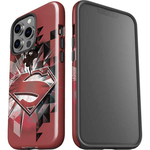 DC Comics Superman Red Pattern iPhone 15 Pro Impact Case