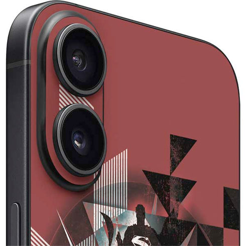 DC Comics Superman Red Pattern iPhone 16 Plus Skin