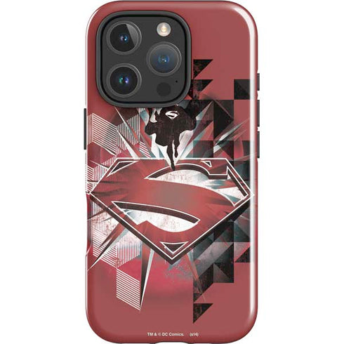 DC Comics Superman Red Pattern iPhone 16 Pro Impact Case