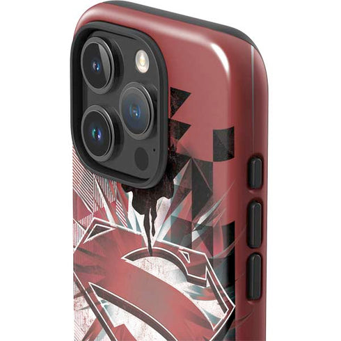 DC Comics Superman Red Pattern iPhone 16 Pro Impact Case