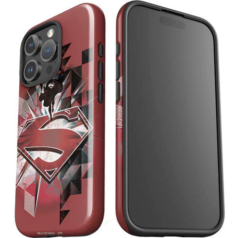 DC Comics Superman Red Pattern iPhone 16 Pro Max Impact Case