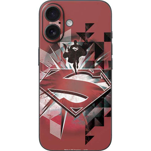 DC Comics Superman Red Pattern iPhone 16 Skin