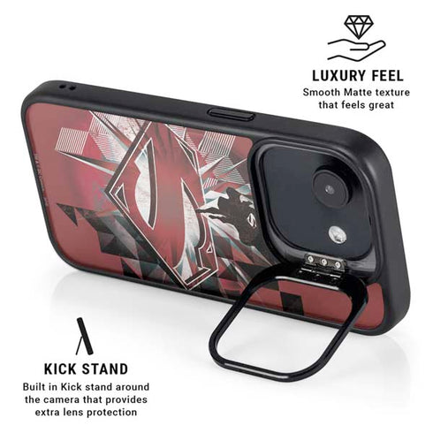 DC Comics Superman Red Pattern iPhone 16e Kickstand Case
