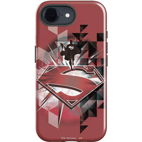 DC Comics Superman Red Pattern iPhone 16e Impact Case