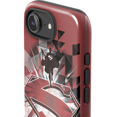 DC Comics Superman Red Pattern iPhone 16e Impact Case