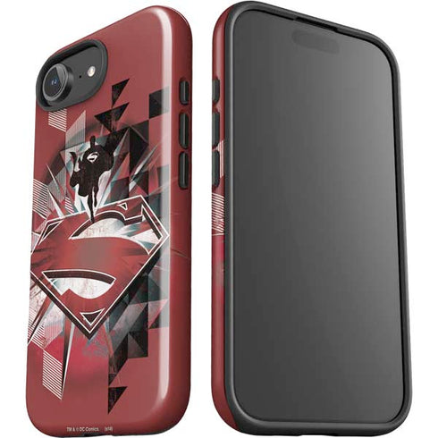 DC Comics Superman Red Pattern iPhone 16e Impact Case