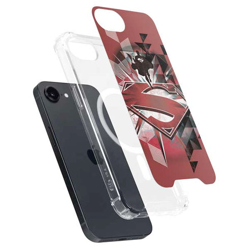 DC Comics Superman Red Pattern iPhone 16e MagSafe Case