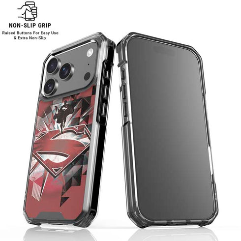 DC Comics Superman Red Pattern iPhone 18 Pro Clear Case