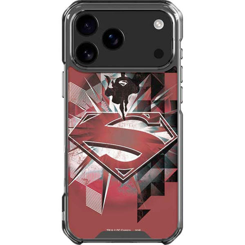 DC Comics Superman Red Pattern iPhone 18 Pro Max Clear Case
