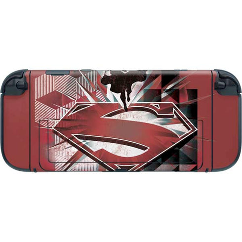 DC Comics Superman Red Pattern Nintendo Switch 2 (2025) with Joy-Con Skin
