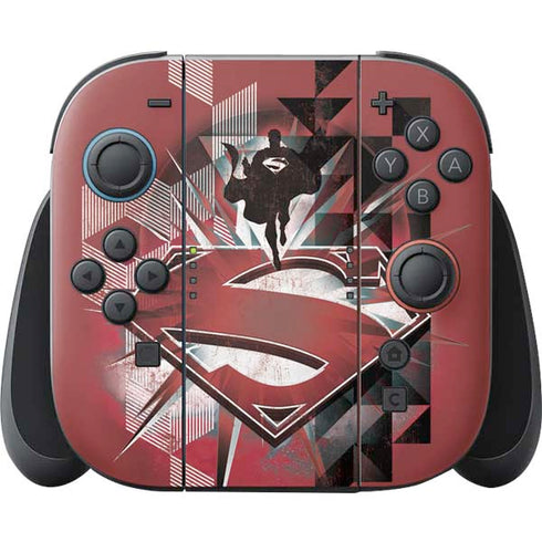 DC Comics Superman Red Pattern Nintendo Switch 2 (2025) Joy-Con Controller Skin