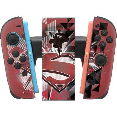 DC Comics Superman Red Pattern Nintendo Switch 2 (2025) Joy-Con Controller Skin