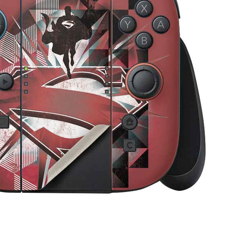 DC Comics Superman Red Pattern Nintendo Switch 2 (2025) Joy-Con Controller Skin