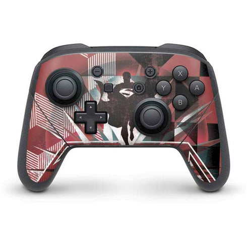 DC Comics Superman Red Pattern Nintendo Switch Pro Controller Skin