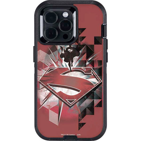 DC Comics Superman Red Pattern Otterbox Defender iPhone Skin