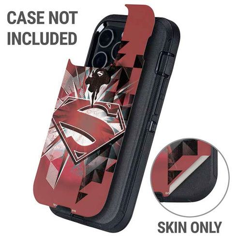 DC Comics Superman Red Pattern Otterbox Defender iPhone Skin