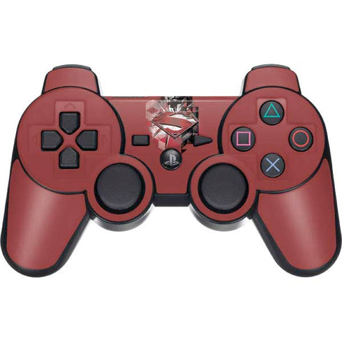 DC Comics Superman Red Pattern PS3 Dual Shock wireless controller Skin