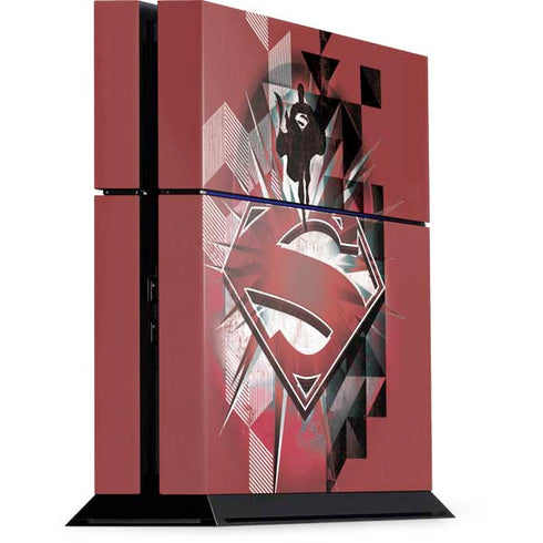 DC Comics Superman Red Pattern PlayStation PS4 Skins
