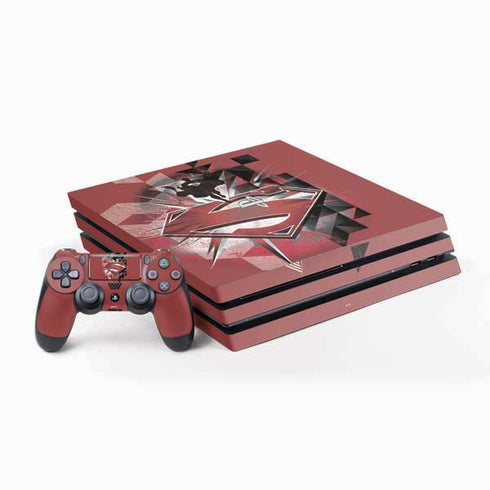 DC Comics Superman Red Pattern PlayStation PS4 Skins