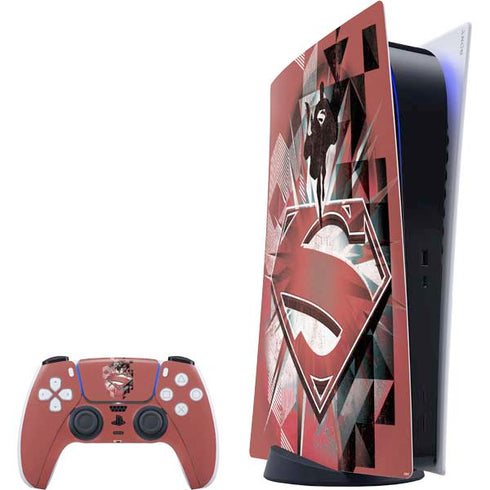 DC Comics Superman Red Pattern PlayStation PS5 Skins