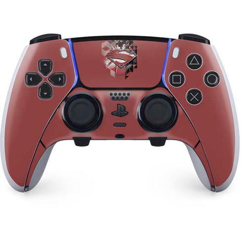 DC Comics Superman Red Pattern PS5 DualSense Edge Pro Controller Skin