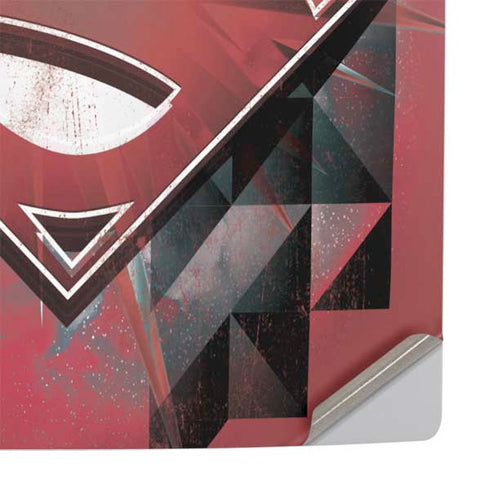 DC Comics Superman Red Pattern PS5 Pro Console Skin