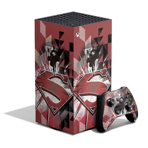 DC Comics Superman Red Pattern XBox Series X Digital Edition Bundle Skin