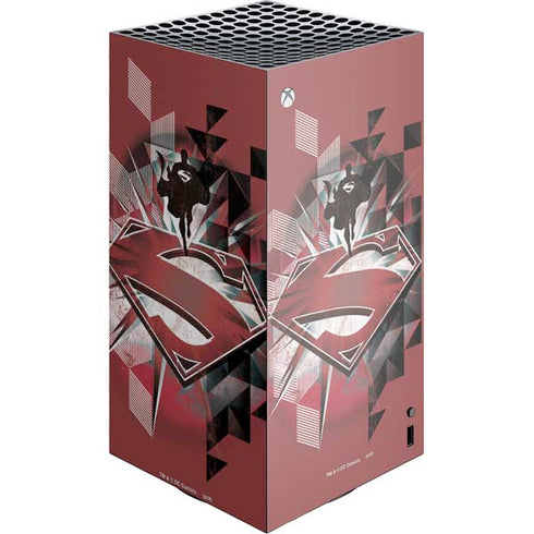 DC Comics Superman Red Pattern XBox Series X Digital Edition Console Skin