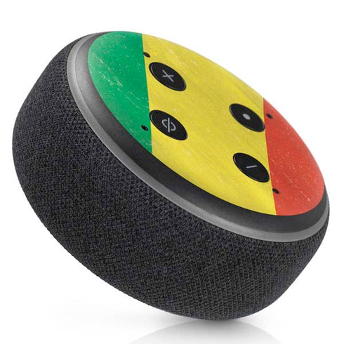 Republic of the Congo Flag Distressed Amazon Echo Dot Skin